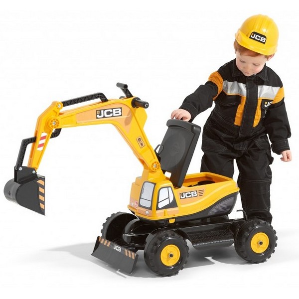 Продукт Falk JCB - Детски багер с отваряща се седалка и каска - жълт - 0 - BG Hlapeta